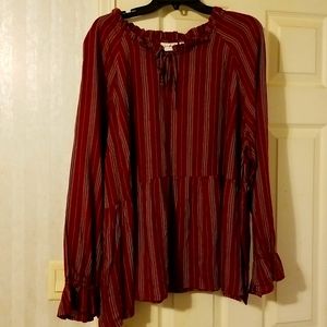 Wonderly Top-3x-Burgundy/Wine